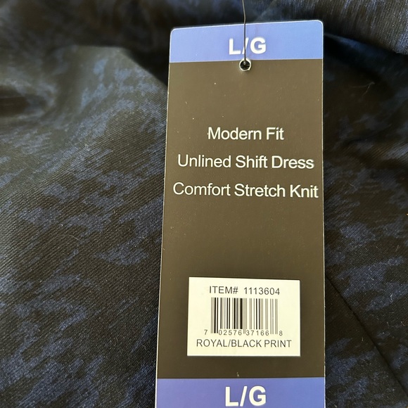 NWT Mario SERRANI Italy Sz L/G Modern Fit Unlined Sleeveless Shift Dress - Picture 6 of 9